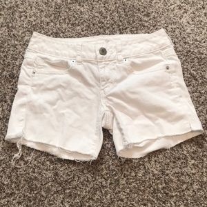 White Jean Shorts